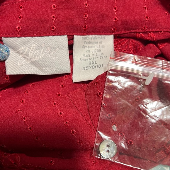 Blair NWOT's - Womens Embroidered Button Up Top Sz. 3XL - Picture 6 of 6